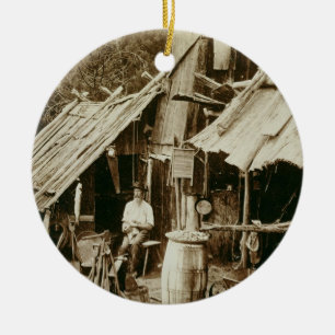 Australischer Prospektor, c.1880s (Sepia-Foto) Keramikornament