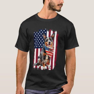 Australischer Rind Amerikanische Flagge 4. Juli Hu T-Shirt