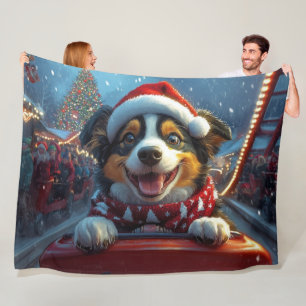 Australischer Rind Dog Roller Untersetzer Weihnach Fleecedecke