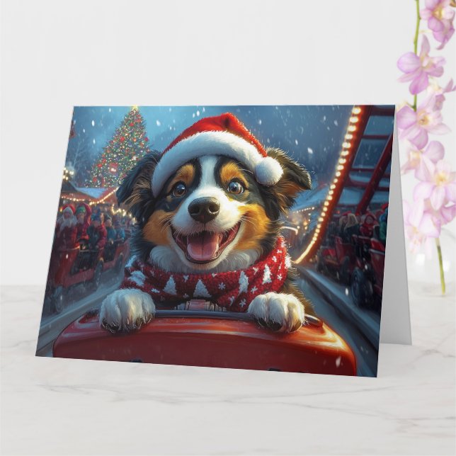 Australischer Rind Dog Roller Untersetzer Weihnach Karte (Orchidee)