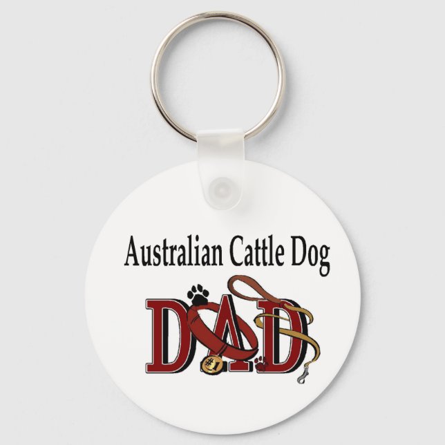 Australischer Rind Dog Vater Geschenke Schlüsselanhänger (Vorderseite)
