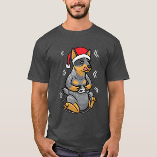 Australischer Rind Dog Video Game Gamer Gaming Red T-Shirt