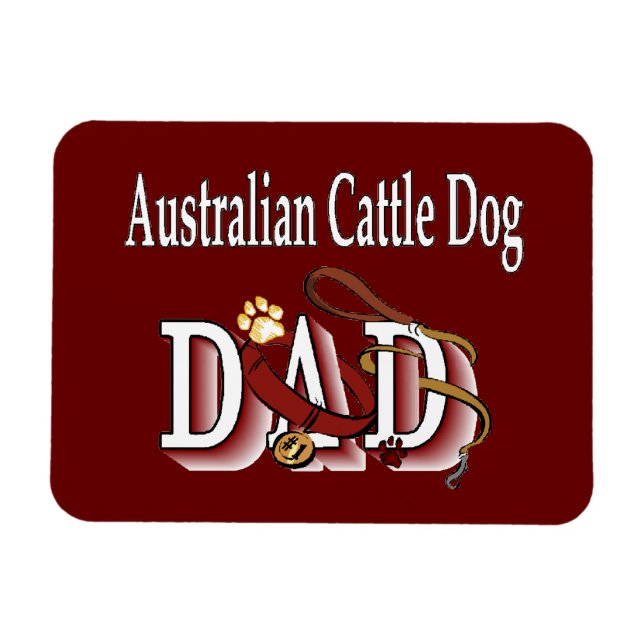 Australischer Rinder-Hund-Vater Magnet (Horizontal)