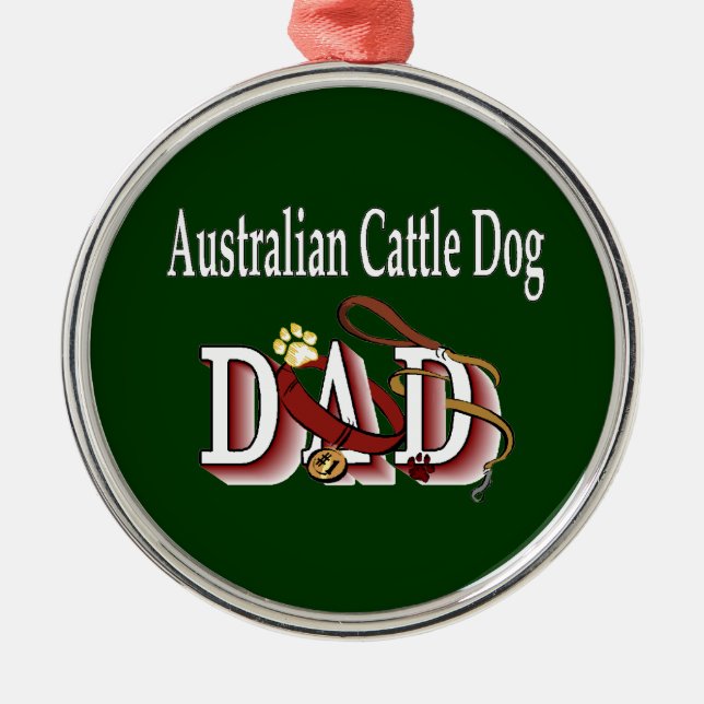 Australischer Rinder-Hund-Vater Ornament Aus Metall (Vorne)