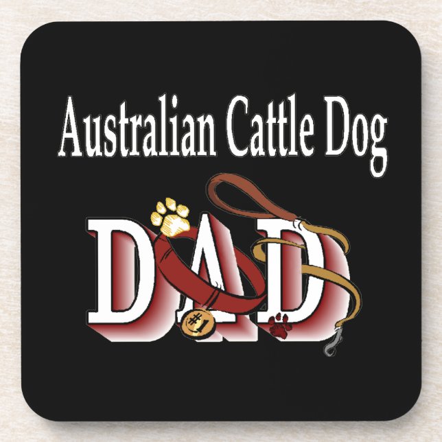 Australischer Rinder-Hund-Vater Untersetzer (Vorderseite)