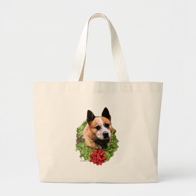 Australischer Rinder-Hund Wreath Jumbo Stoffbeutel (Vorne)
