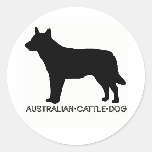 Australischer Rinder-Hundehalter Runder Aufkleber (Vorderseite)