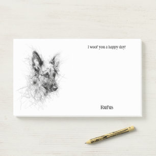 Australischer Rinderhund Abstrakt Art Hund Name Post-it Klebezettel