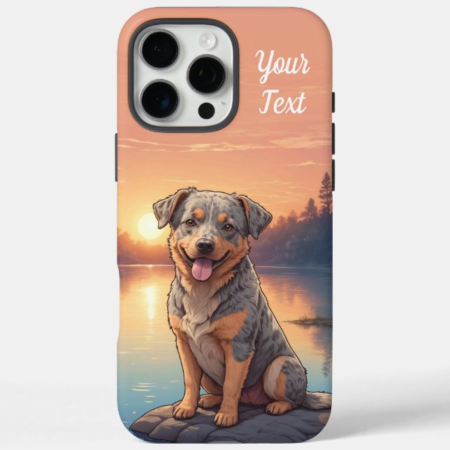 Australischer Rinderhund am See Case-Mate iPhone Hülle (Rückseite)