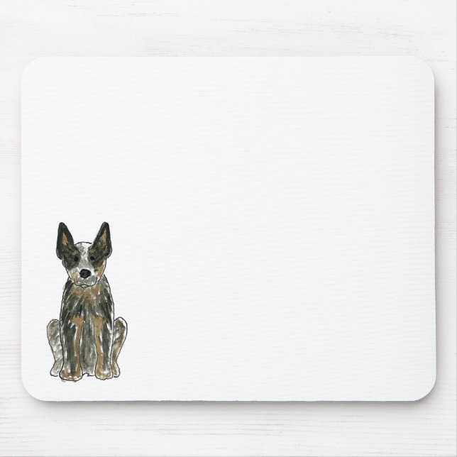 Australischer Rinderhund Blue Heeler ACD Art Mousepad (Vorne)