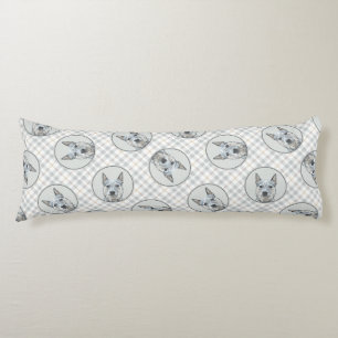 Australischer Rinderhund Blue Heeler Original Hund Seitenschläferkissen