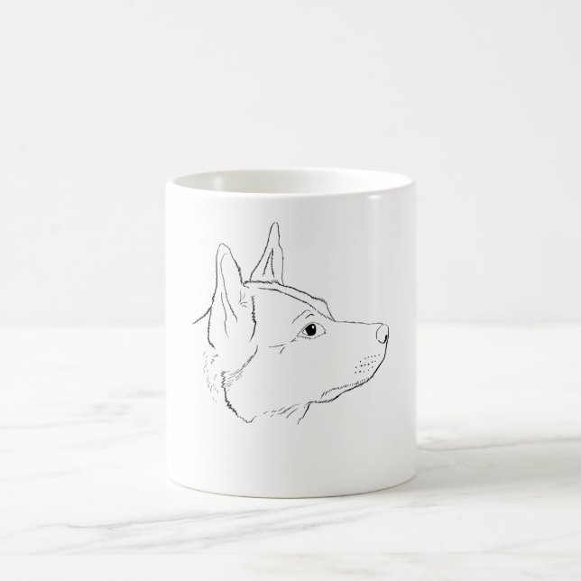 Australischer Rinderhund  | Line Art | Geschenkide Kaffeetasse (Mittel)