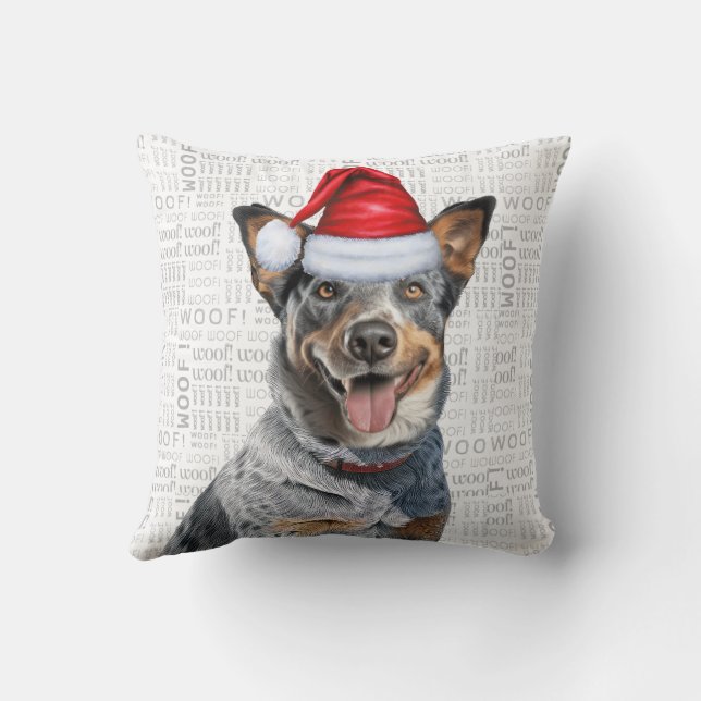 Australischer Rinderhund Lover Weihnachtsfeiertag Kissen (Rückseite)