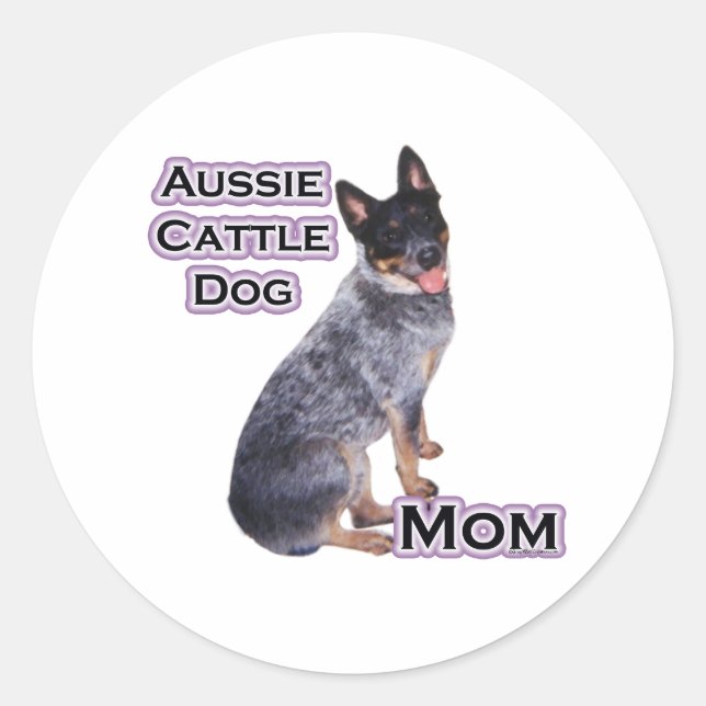 Australischer Rinderhund Mama 4 - Aufkleber (Vorderseite)
