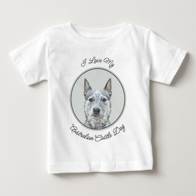 Australischer Rinderhund - Niedliche Original Dog  Baby T-shirt (Vorderseite)