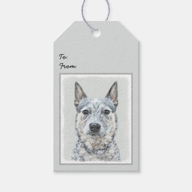 Australischer Rinderhund - Niedliche Original Dog  Geschenkanhänger (Vorderseite)