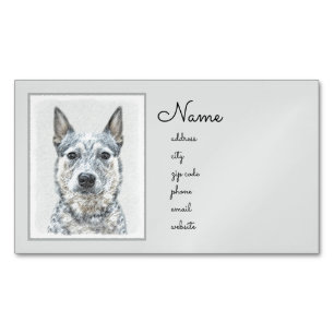 Australischer Rinderhund - Niedliche Original Dog  Magnetische Visitenkarte