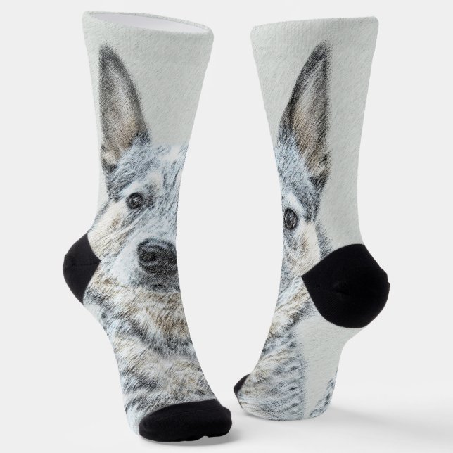 Australischer Rinderhund - Niedliche Original Dog  Socken (Gewinkelt)