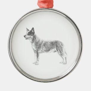 Australischer Rinderhund Ornament Aus Metall