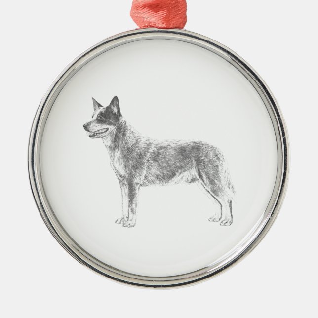 Australischer Rinderhund Ornament Aus Metall (Vorne)