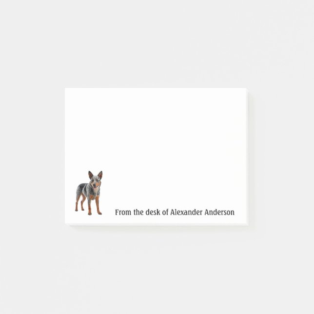 Australischer Rinderhund personalize Notes Post-it Klebezettel (Vorderseite)