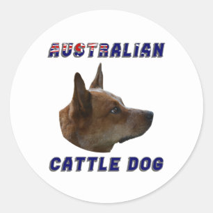 Australischer Rinderhund Runder Aufkleber