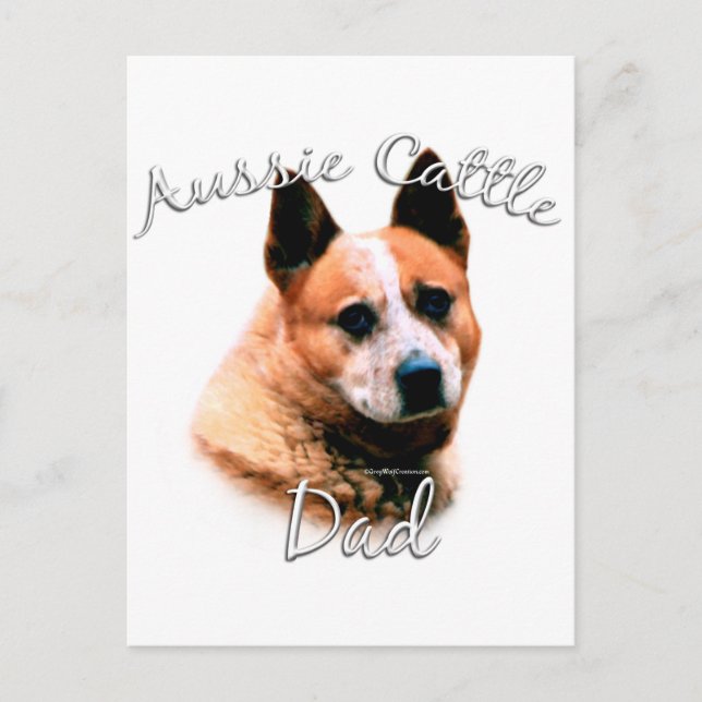 Australischer Rinderhund Vater 2 Postkarte (Vorderseite)