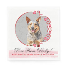 Australischer Rinderhund Wedding Napkin mit Foto