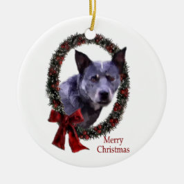 Australischer Rinderhund Weihnachten Keramikornament