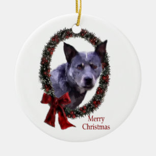 Australischer Rinderhund Weihnachten Keramikornament