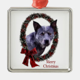 Australischer Rinderhund Weihnachten Ornament Aus Metall
