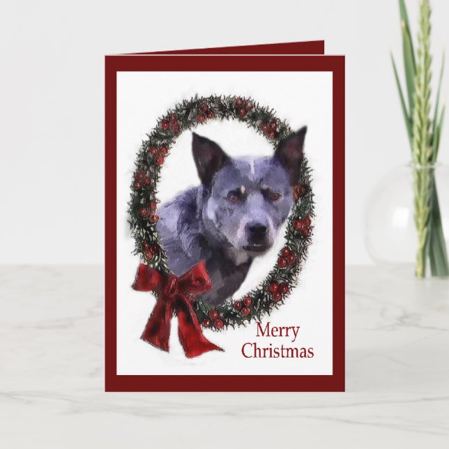 Australischer Rinderhund Weihnachtsgeschenke Feiertagskarte (Vorderseite)