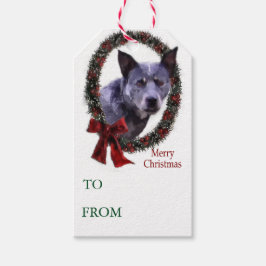 Australischer Rinderhund Weihnachtsgeschenke Tags Geschenkanhänger