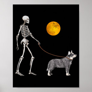 Australischer Rindfleisch-Skelett-Hund-Geht-Hallow Poster
