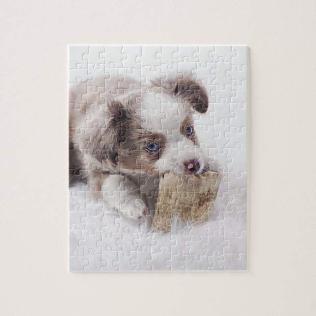 australischer roter merle Welpe Puzzle (Vertikal)