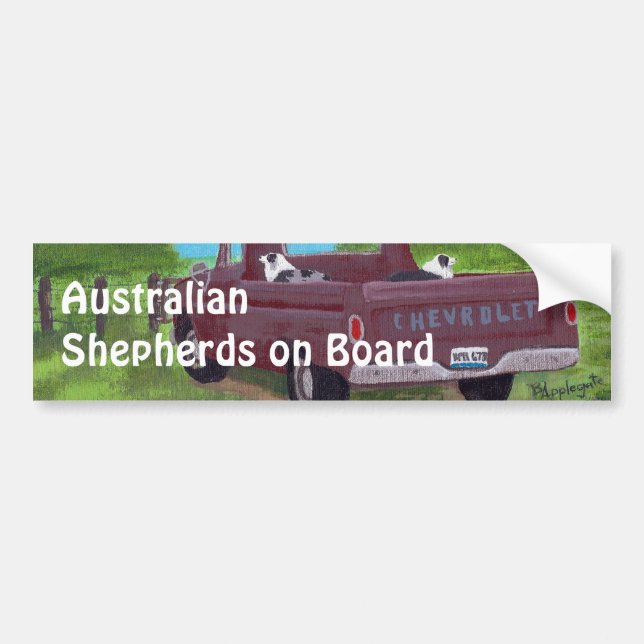 Australischer Schäfer-an Bord Autoaufkleber (Vorne)
