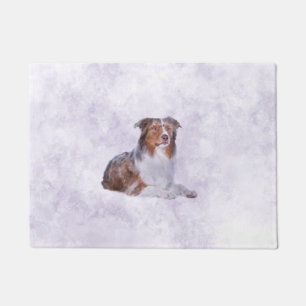 Australischer Schäfer - australisches Aquarell Fußmatte