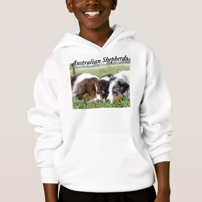 Australischer Schäfer-mit Kapuze Sweatshirt (Vorderseite)