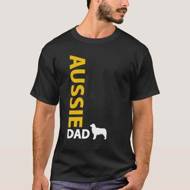 Australischer Schäfer-Vater T-Shirt (Vorderseite)