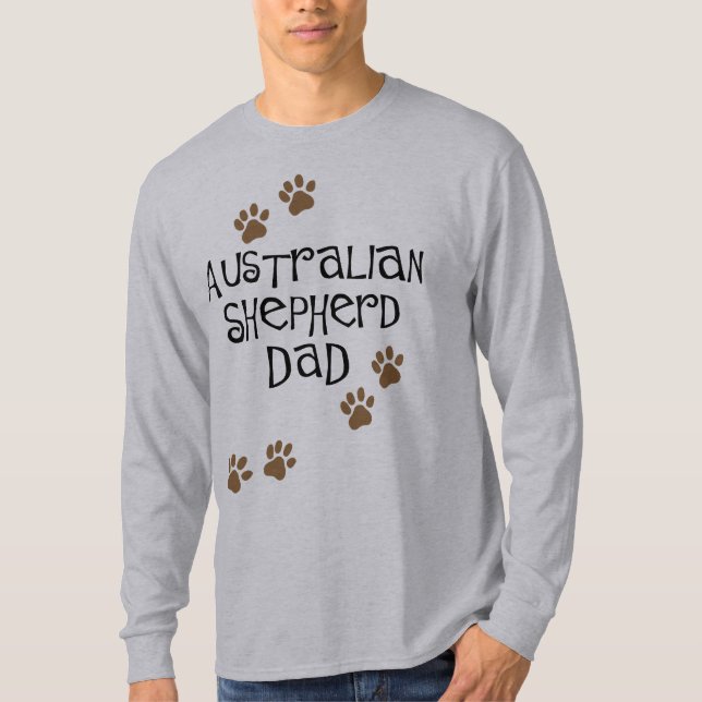 Australischer Schäfer-Vater T-Shirt (Vorderseite)