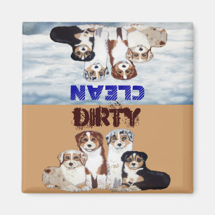 Australischer Schäfer-Welpen-Spülmaschinen-Magne Magnet