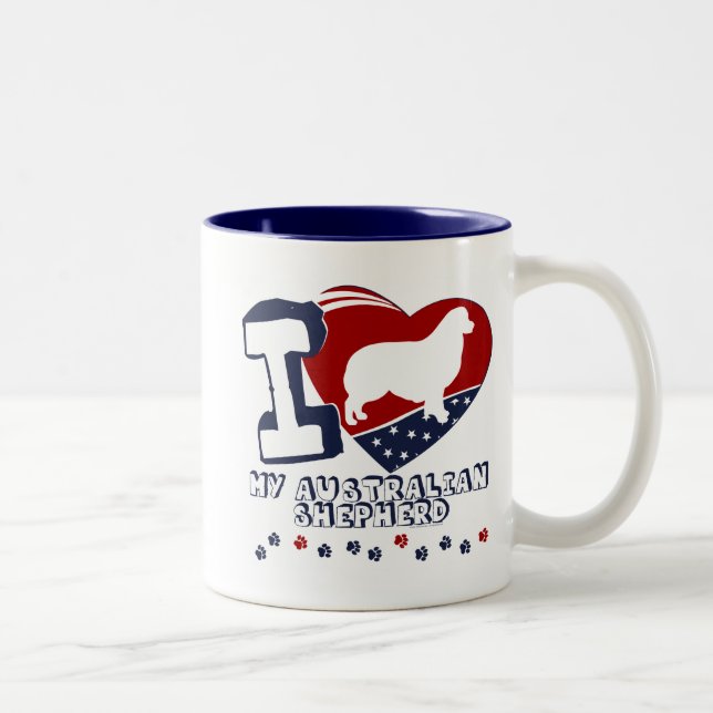 Australischer Schäfer Zweifarbige Tasse (Rechts)