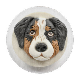 Australischer Schäferhund 3D inspiriert Schneidebrett