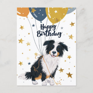 Australischer Schäferhund Alles Gute zum Geburtsta Postkarte