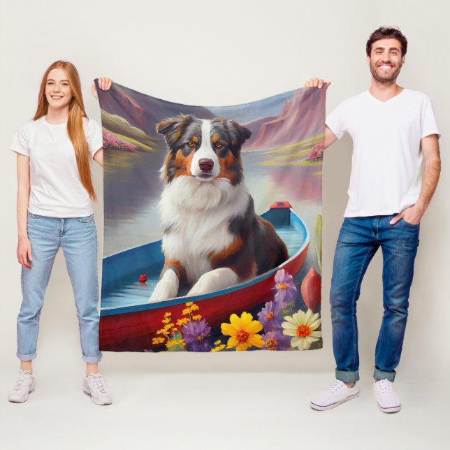 Australischer Schäferhund auf Paddle: Ein Landscha Fleecedecke (Beispiel)