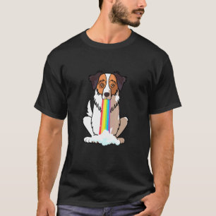 Australischer Schäferhund Aussie Dog in Rainbow T-Shirt