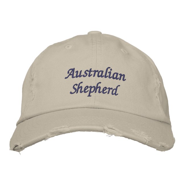 Australischer Schäferhund bestickter Baseball Cap Bestickte Baseballkappe (Vorderseite)
