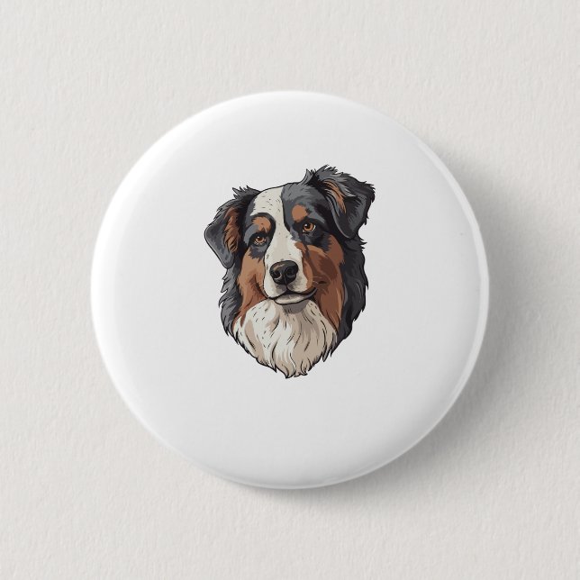 Australischer Schäferhund Button (Vorderseite)