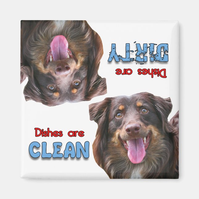 Australischer Schäferhund Dog Lovers Geschirrspüle Magnet (Vorne)