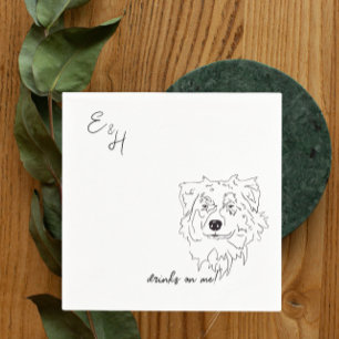 Australischer Schäferhund Dog Wedding Cocktail Nap Serviette